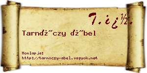 Tarnóczy Ábel névjegykártya