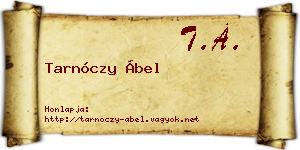 Tarnóczy Ábel névjegykártya